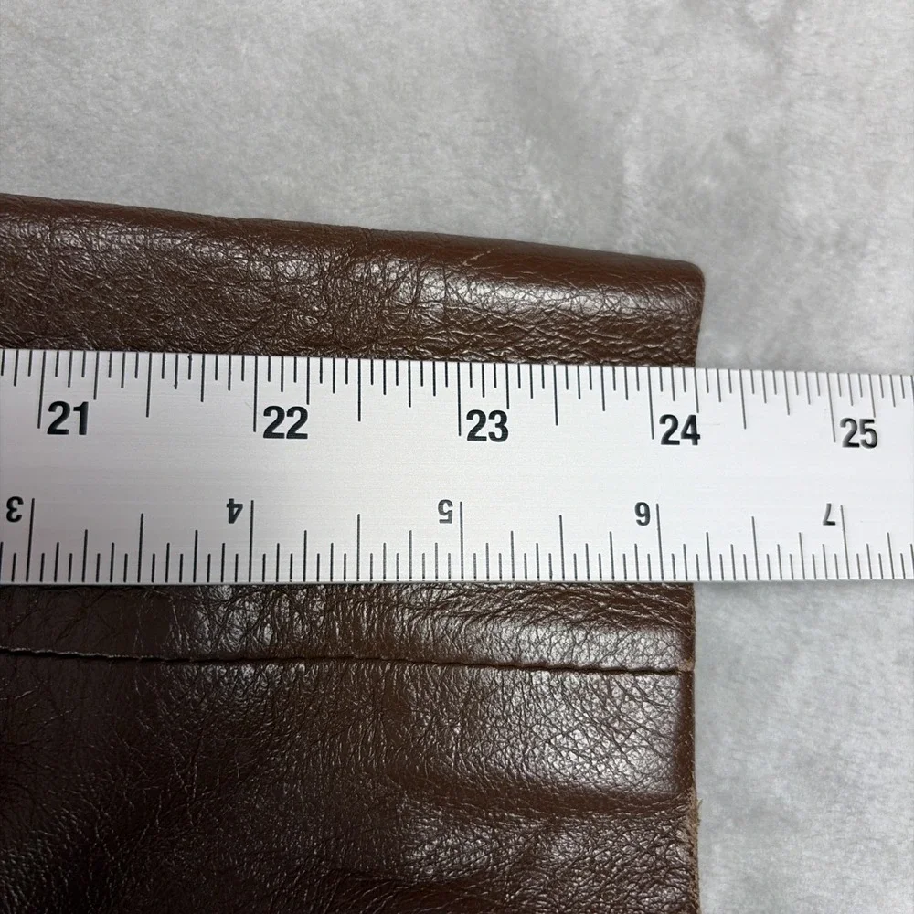 Vintage Lord & Taylor Women's 8 Brown Lamb Leather Blazer Jacket - Picture 12 of 13